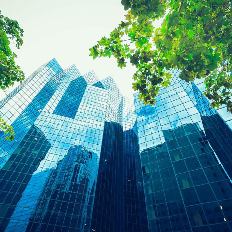 Image of buildings - Corporate Care - a sustainability company.