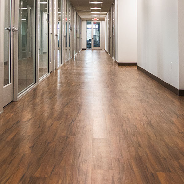 resilient wood tile office hallway - Vinyl Floor Cleaning and Maintenance