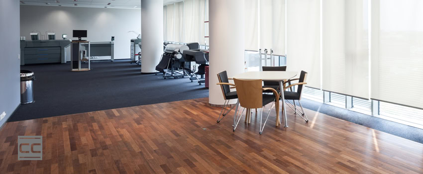 commercial-wood-floor-maintenance wood floor in commercial office building